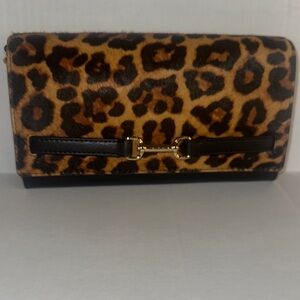 MICHAEL Michael Kors Animal Print Wallet with Black Details